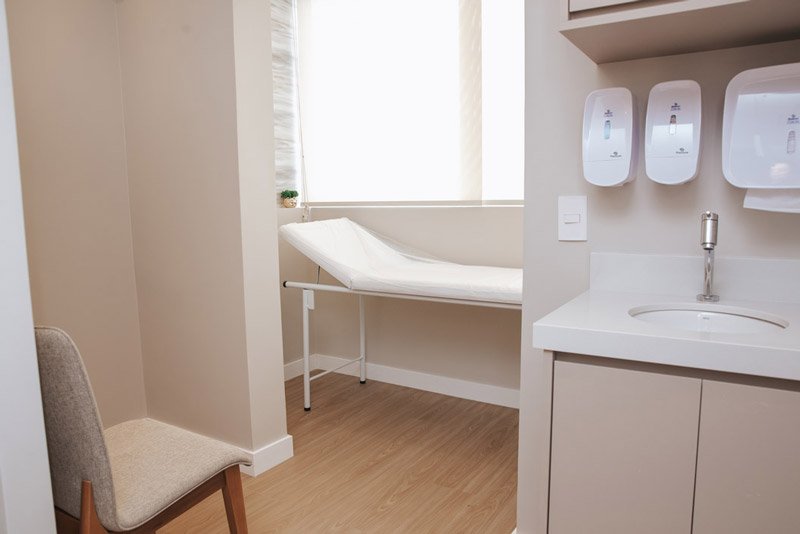 Consultório médico, espaço para conversar com calma